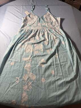 Hekka Light Blue Floral Spaghetti Strap Maxi Dress